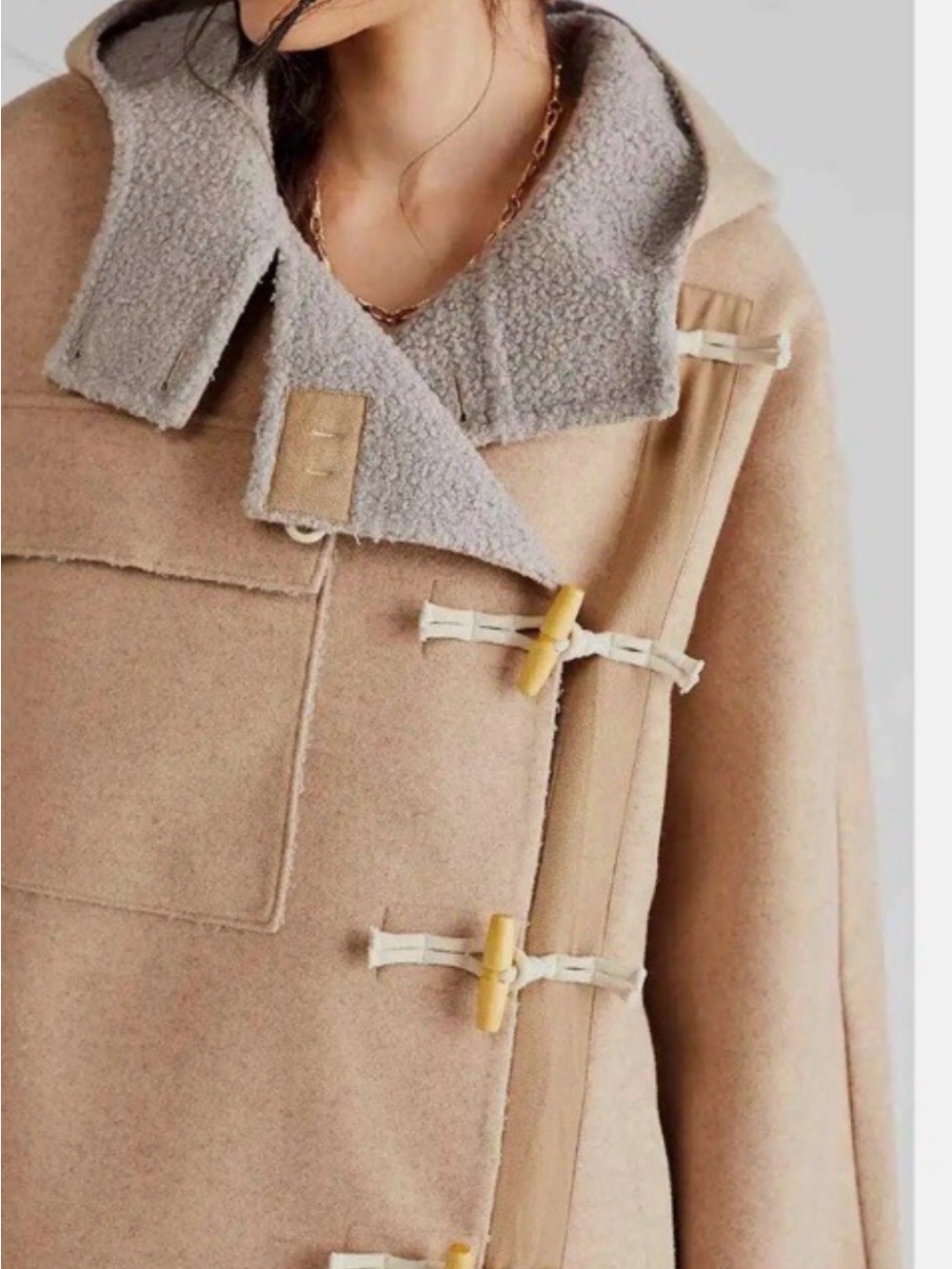 Free people women’s slouchy hooded duffle jacket